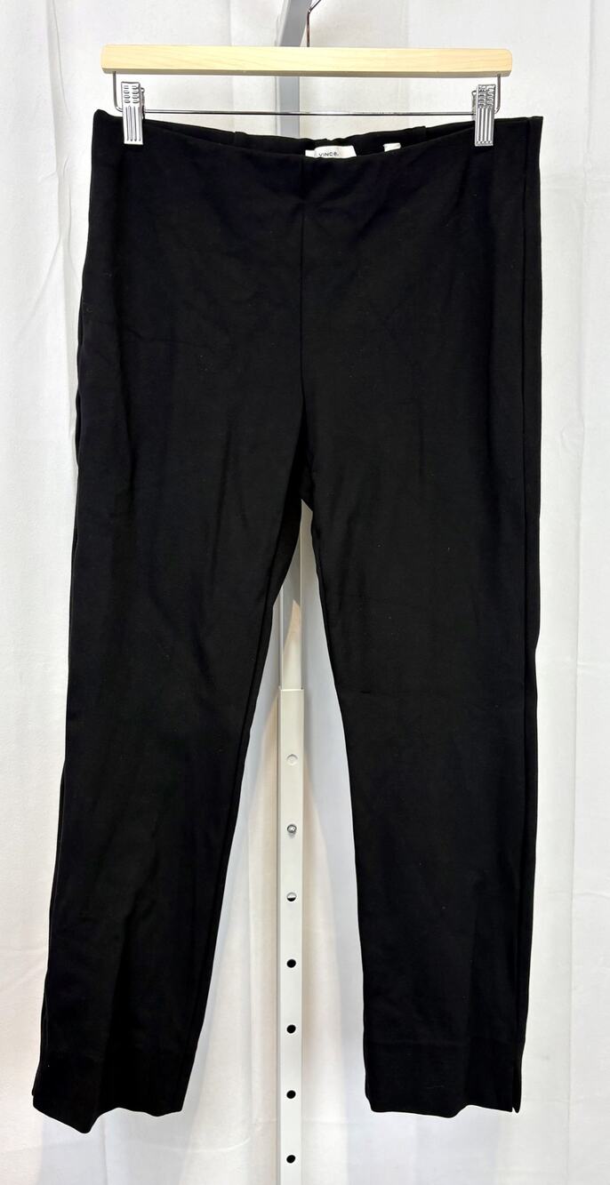 VINCE Pull On Seamed Ponte Leggings Slim Pants Stretch Black Size L